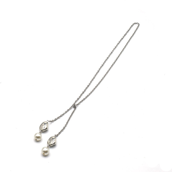Elegant Layered Pearl Pendant Necklace Kalsten