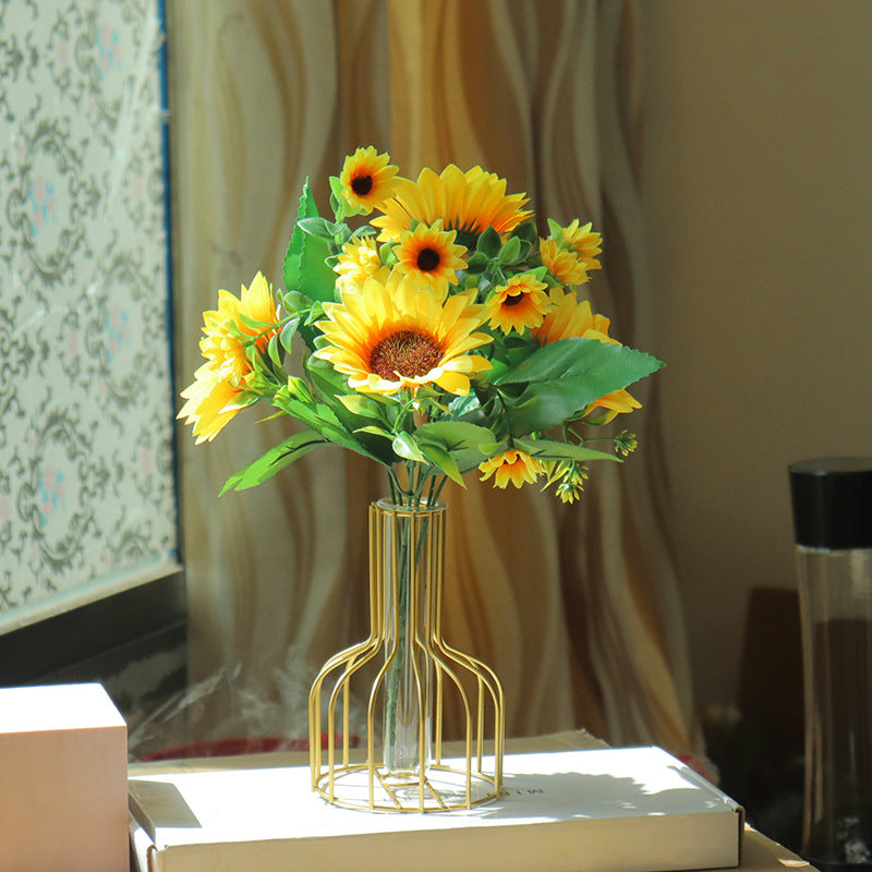 Lifelike Floral Arrangement in Elegant Vase
