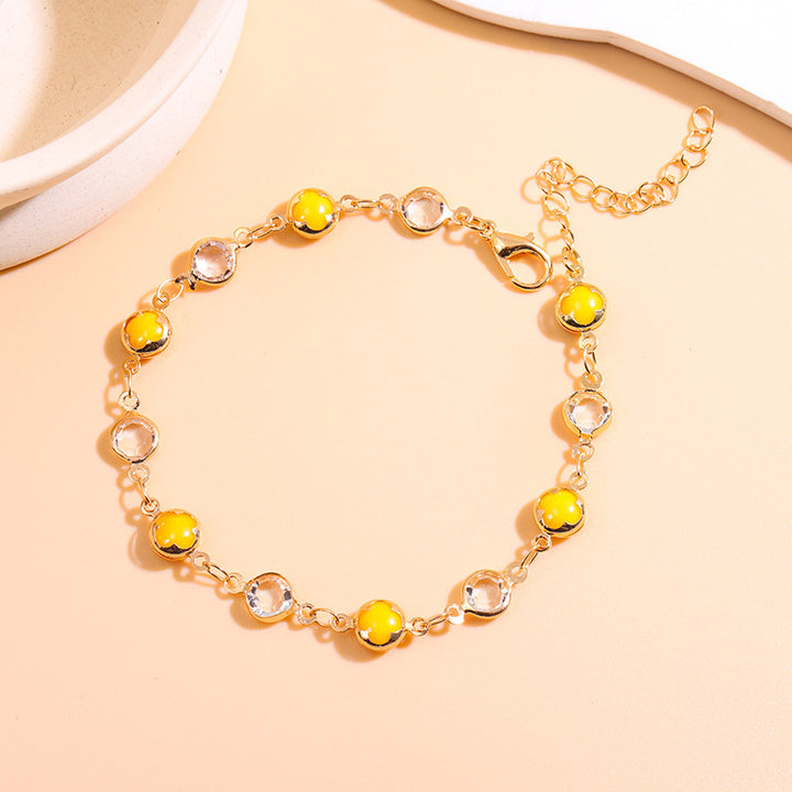 Elegant Beaded Charm Anklet Kalsten