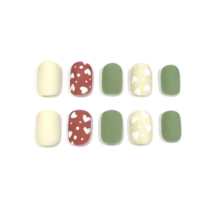 Artistic Heart-Embellished Nail Art Set Kalsten