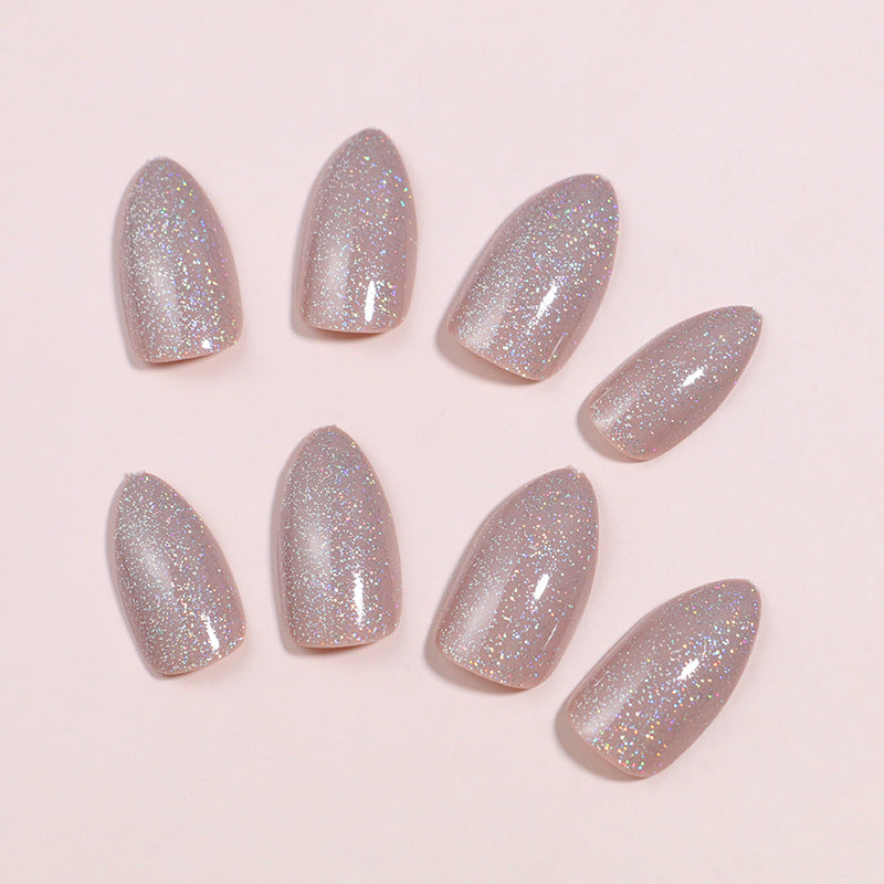 Premium Glittering Almond-Shaped Press-On Nails Kalsten