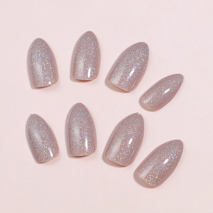 Premium Glittering Almond-Shaped Press-On Nails Kalsten