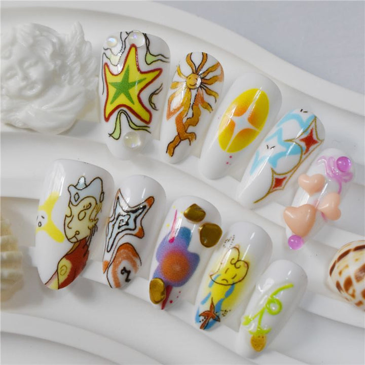 Artistic Themed Press-On Nail Set Kalsten