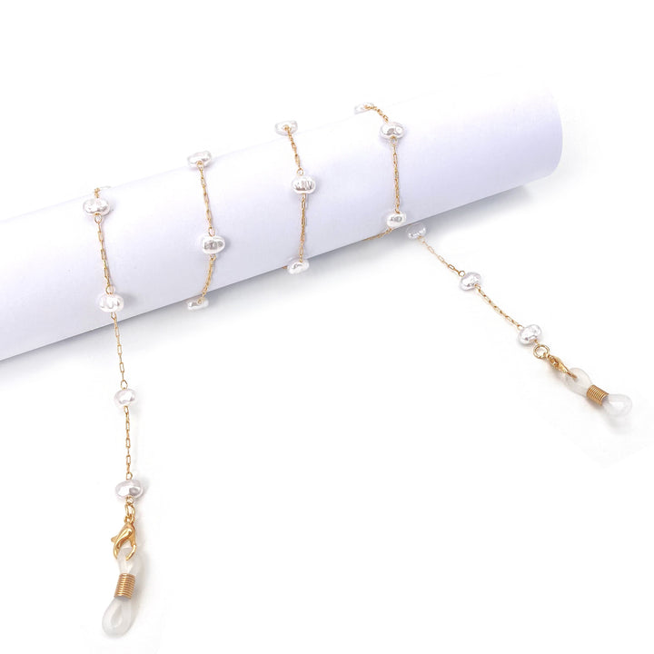 Elegant Pearl-Accented Eyewear Chain Kalsten