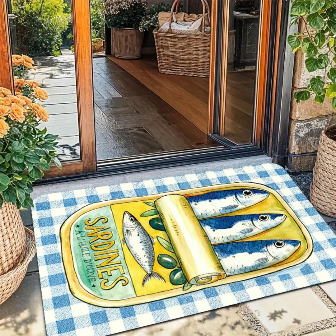 Artistic Fish-Themed Entrance Mat