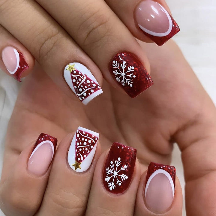 Festive Themed Acrylic Nail Art Extensions Kalsten