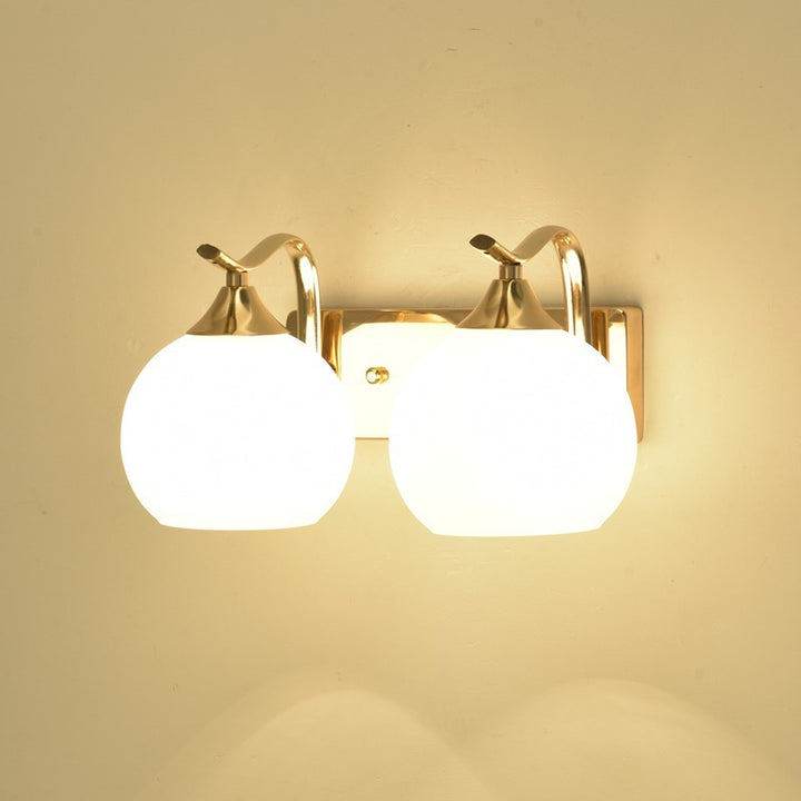 Elegant Globe Wall Sconce with Gold Finish