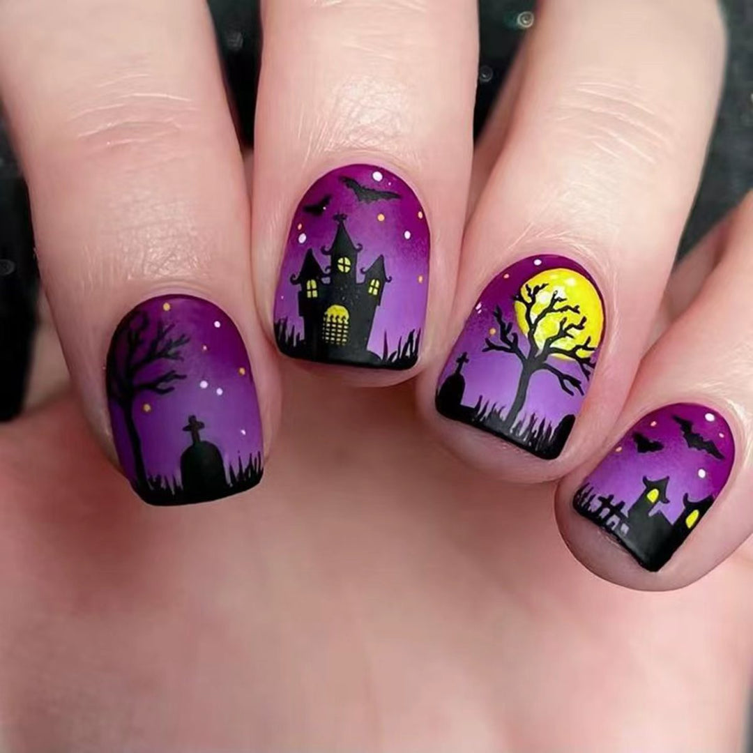 Artificial nails with creepy Halloween motif Kalsten