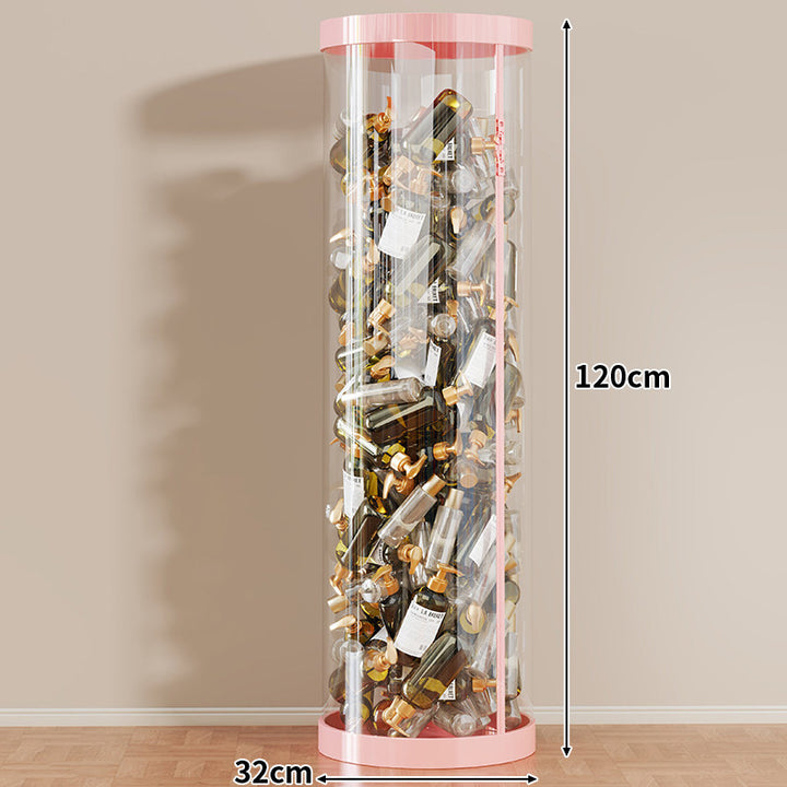 Tall Clear Acrylic Vertical Display Cylinder for Mini Perfume & Sample Bottle Collection