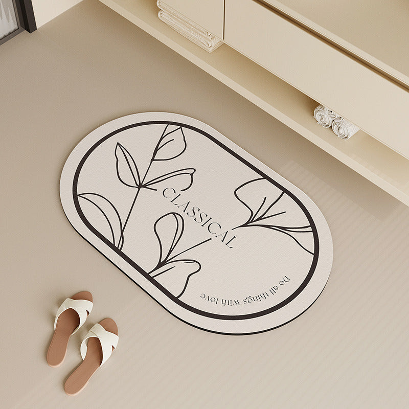 Stylish Oval Bath Mat Kalsten