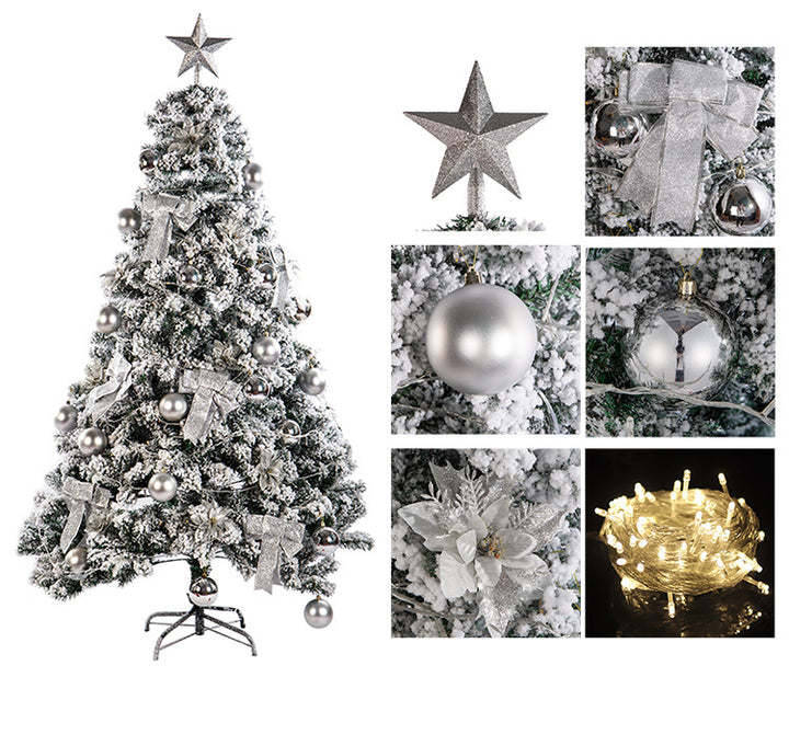 Premium Flocked Christmas Tree with Decorative Ornaments Kalsten