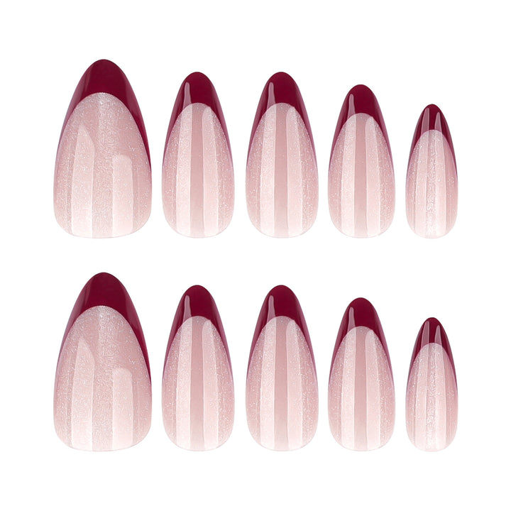 Artificial stiletto nails with sparkling tips Kalsten