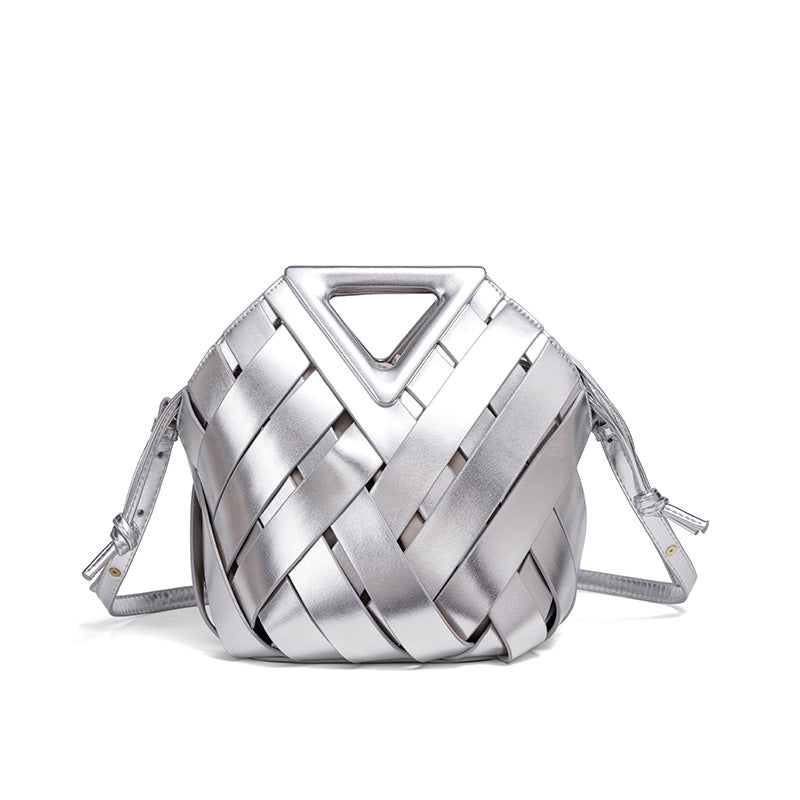 Handcrafted Woven Leather Shoulder Bag Kalsten