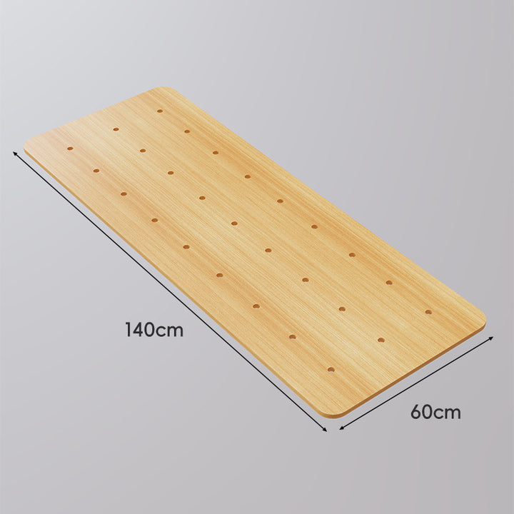 Large Perforated Bamboo Shelf Panel with Ventilated Slatted Design
