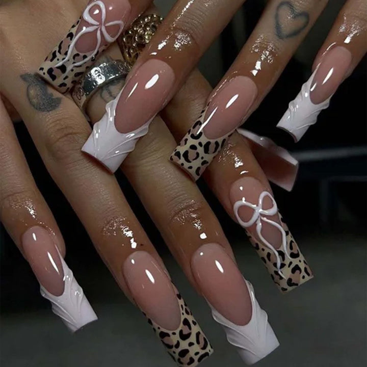 Elegant 3D Leopard Print Nail Art Enhancements Kalsten