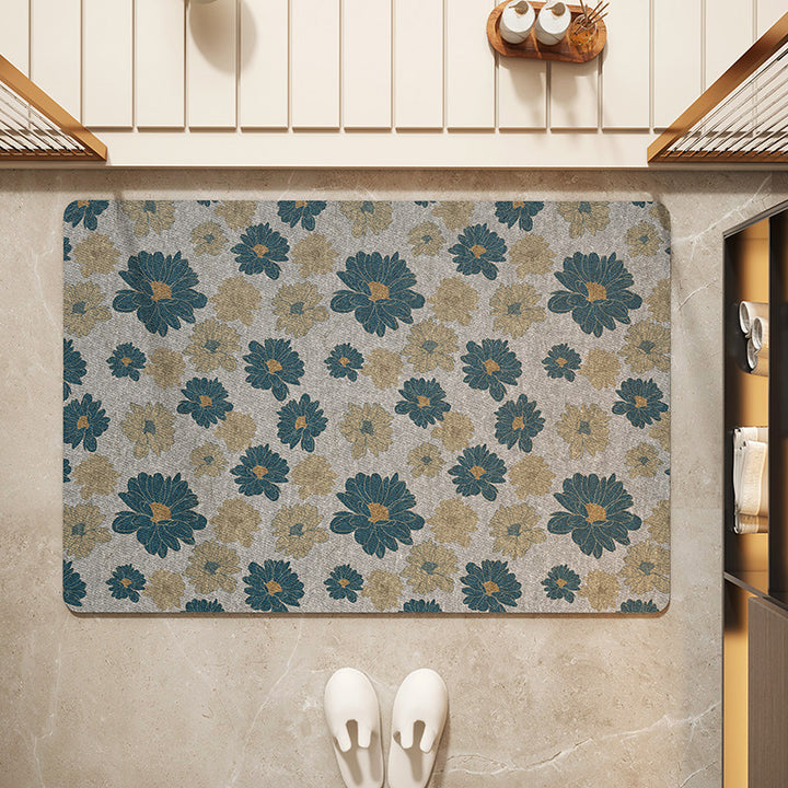 Floral Patterned Entryway Mat