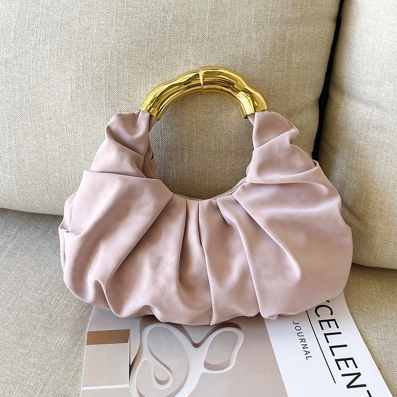 Modern Pleated Handheld Tote Bag