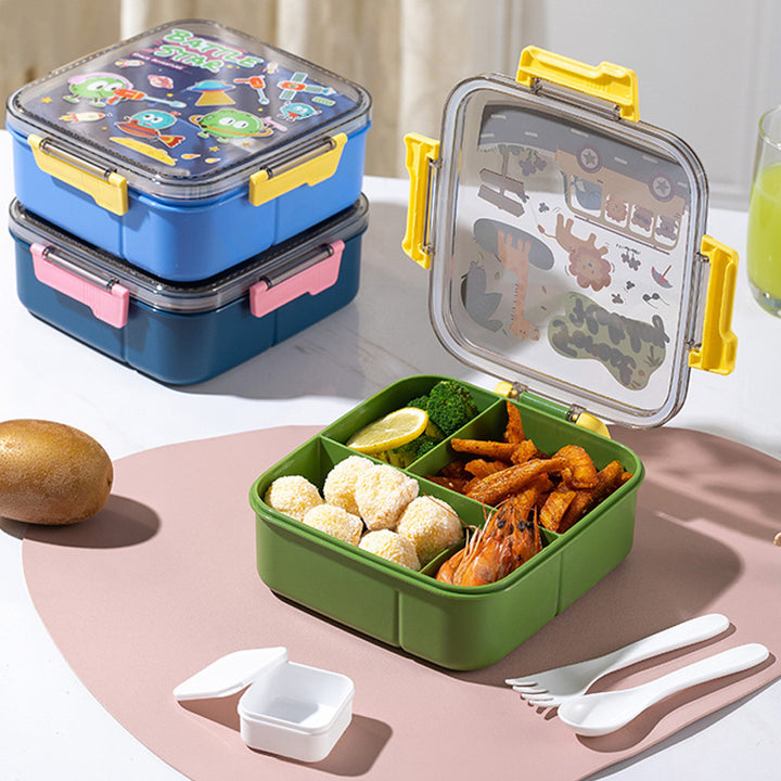Fun-Themed Lunch Box with Multiple Compartments