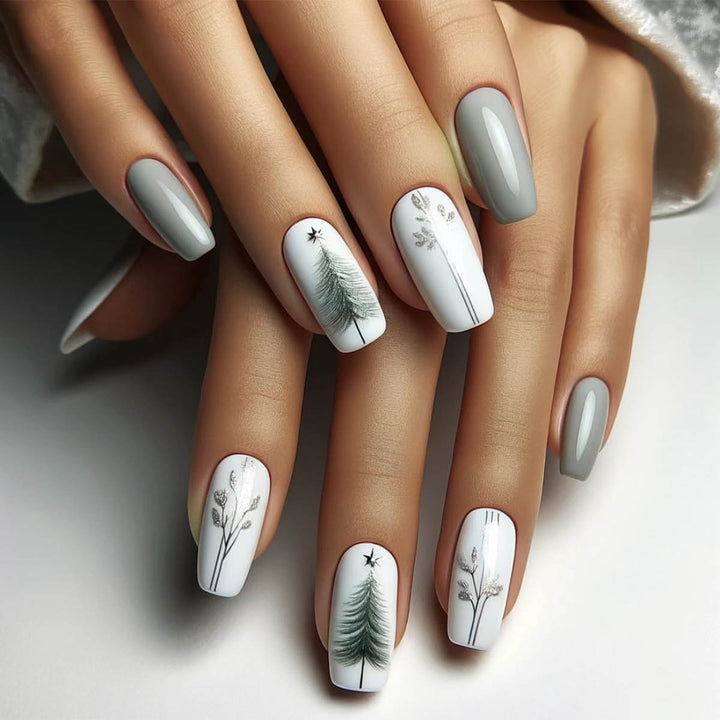 Artistic Botanical Press-On Nail Art Kalsten
