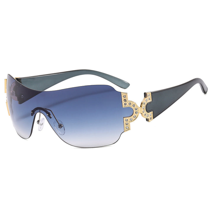 Contemporary Cat-Eye Sunglasses with Decorative Accents