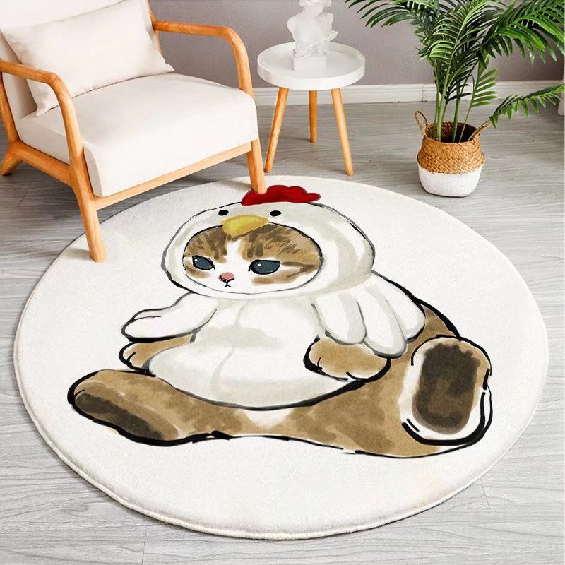 Cartoon-Themed Round Area Rug Kalsten