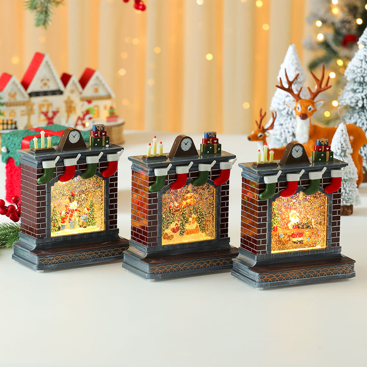 LED Illuminated Christmas Fireplace Decoration Kalsten