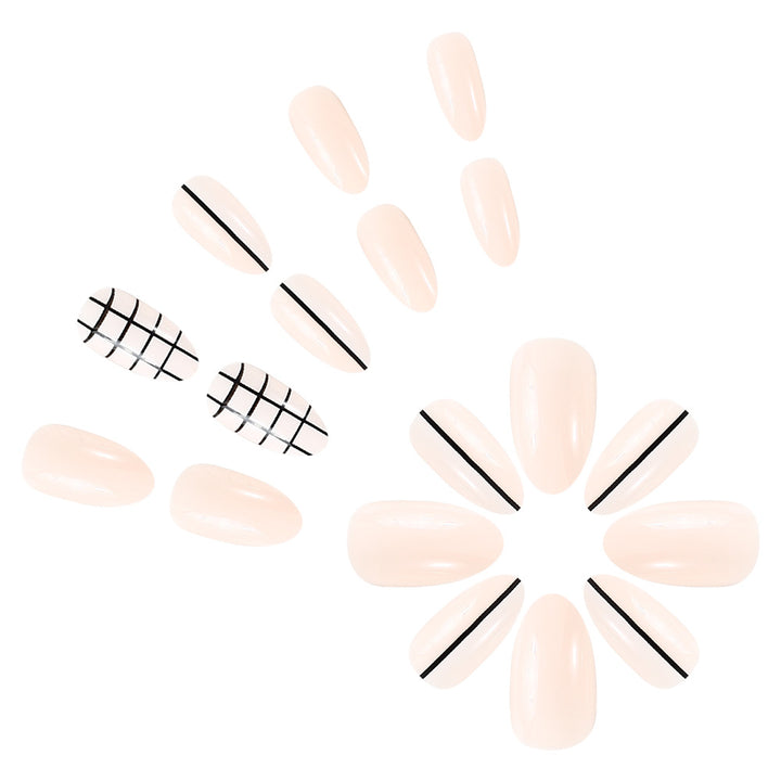 Elegant Geometric Press-On Nail Art Kalsten
