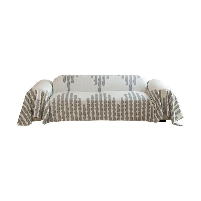 Customizable sofa cover and furniture throw made of cotton-linen with jacquard structure Kalsten