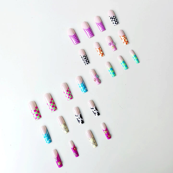 Nail art set with creative designs and shimmering accents Kalsten