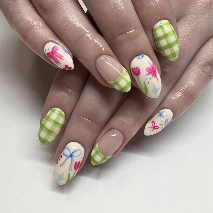Floral Art Gel Press-On Nails Kalsten