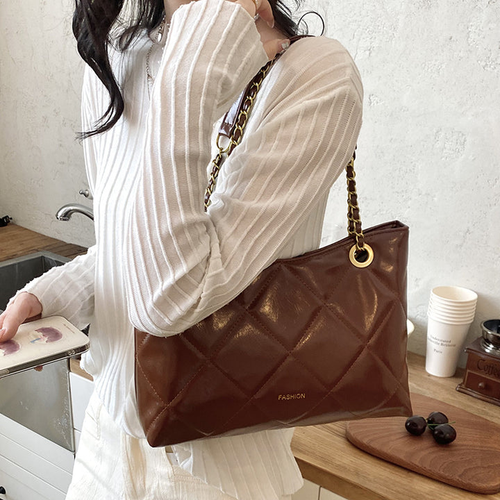 Quilted Faux Leather Tote Bag Kalsten
