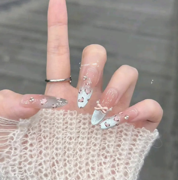 Artistic Press-On Nail Set with Star Design Kalsten