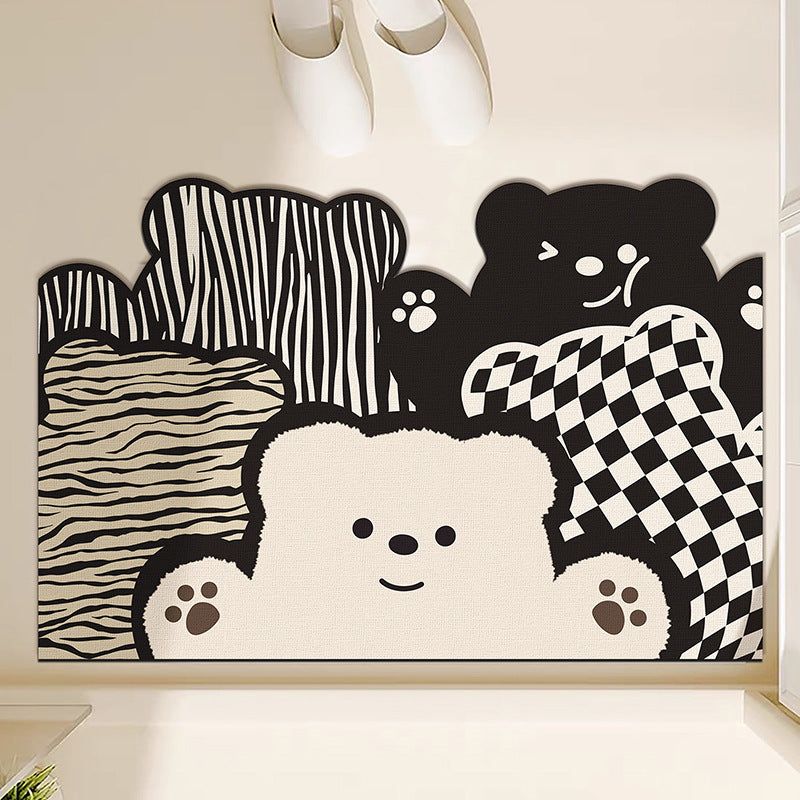 Cute Bear-Themed Welcome Mat