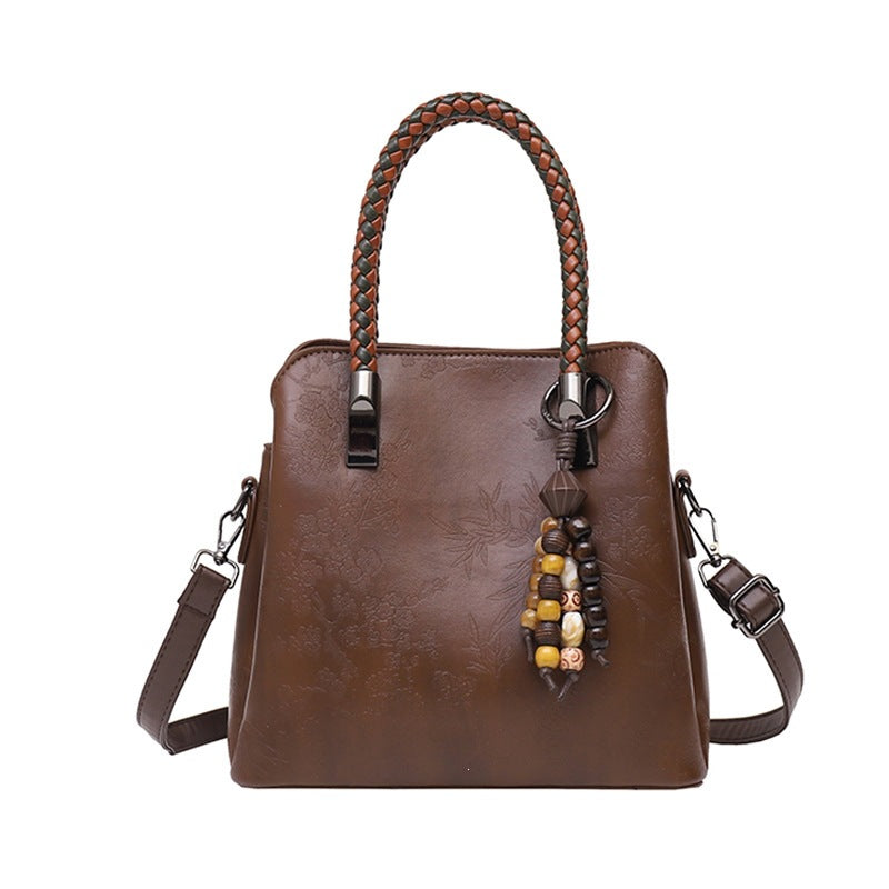 Elegant Handcrafted Floral Embossed Tote Bag