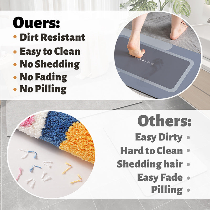 Contemporary Non-Slip Bath Mat