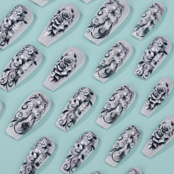Artificial nails with floral designs Kalsten