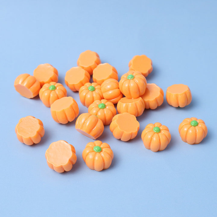 Miniature pumpkin decorative applications for DIY projects and nail art with flat back