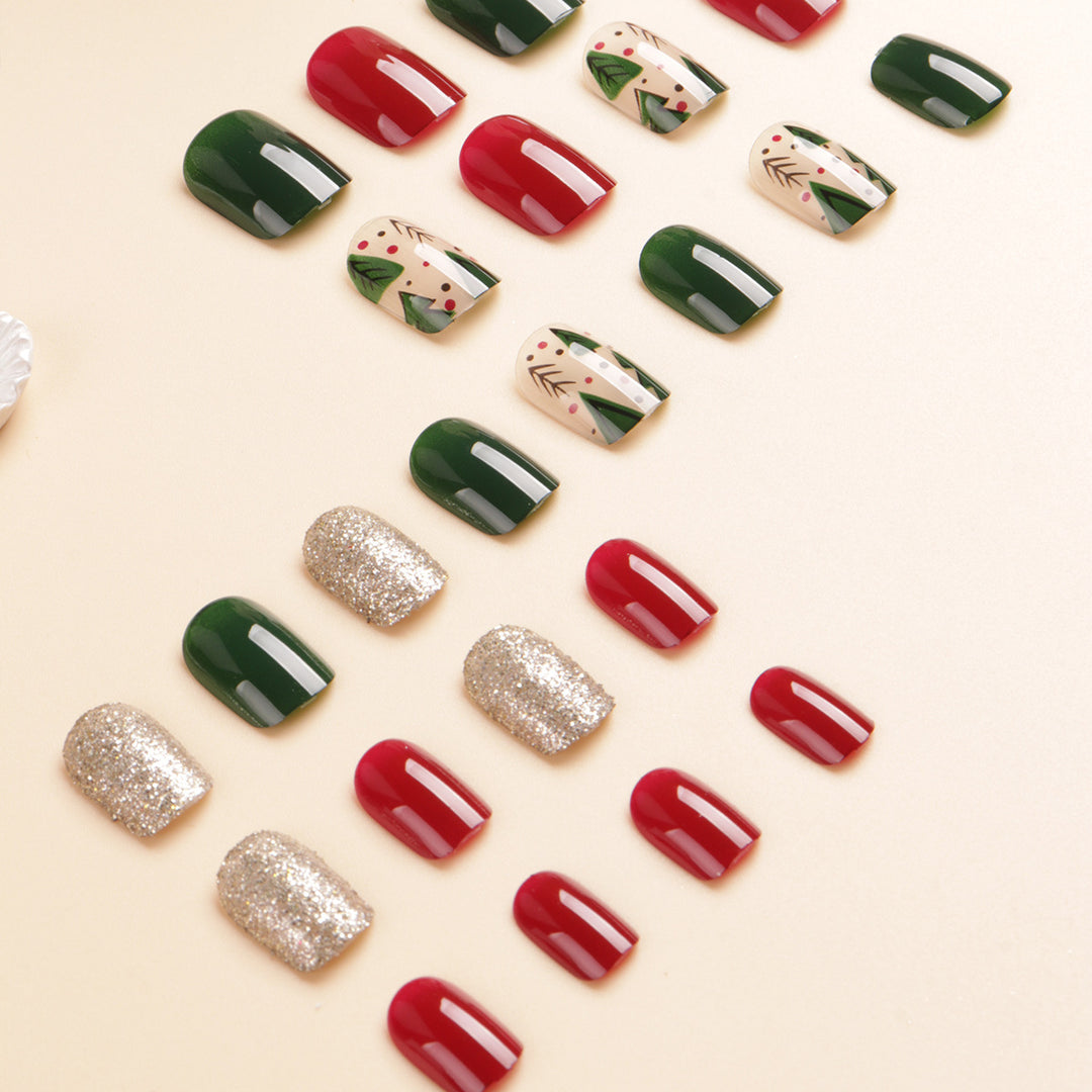 Festive Holiday-Themed Nail Art Set Kalsten