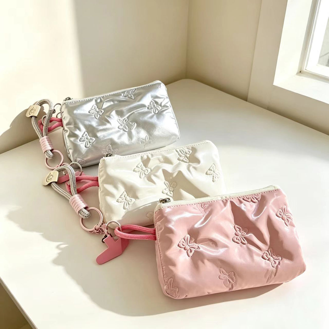 Embroidered Butterfly Cosmetic Pouch