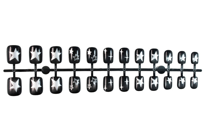 Nail art set with elegant star design Kalsten