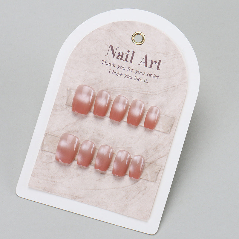 Stylish Press-On Nail Set with Elegant Glitter Accents Kalsten