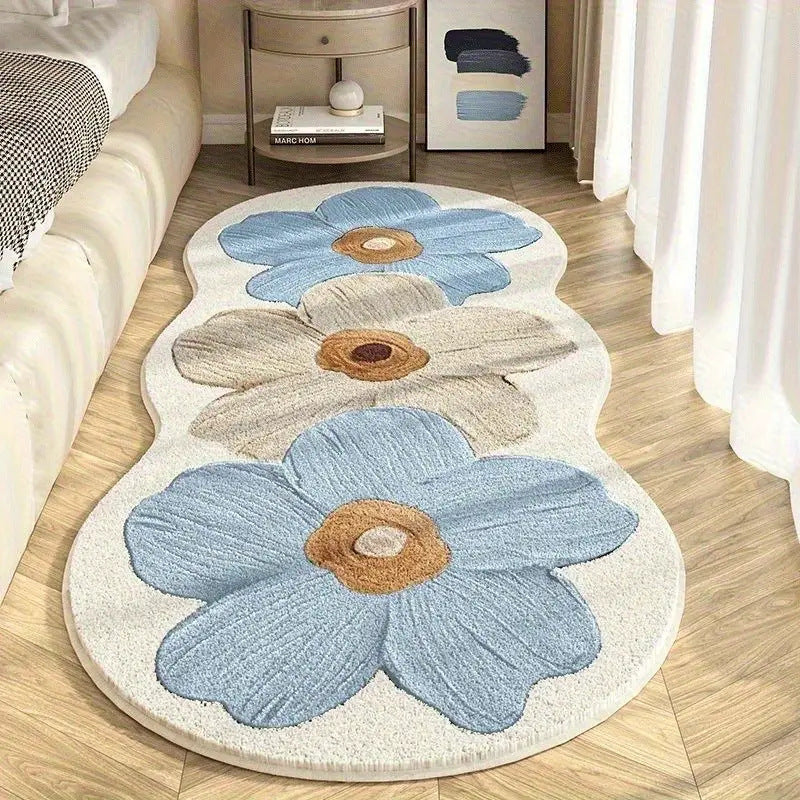 Floral-Themed Memory Foam Area Rug
