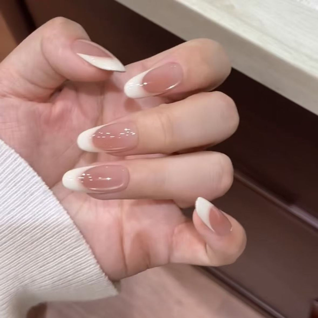 Elegant French Tip Press-On Nail Set Kalsten