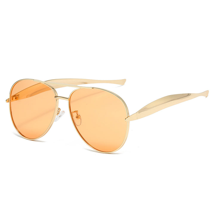 Chic Aviator Sunglasses with Stylish Metal Accents Kalsten