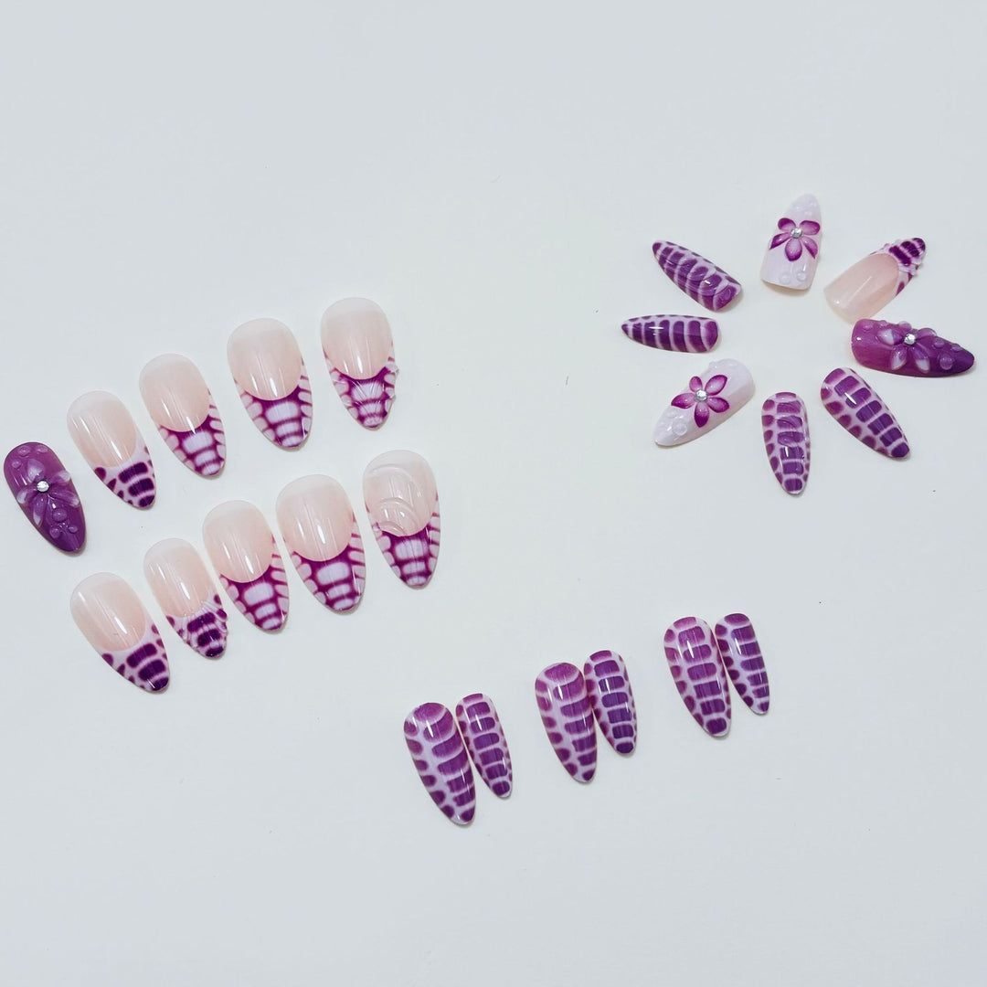 Premium Floral Press-On Nails Kalsten