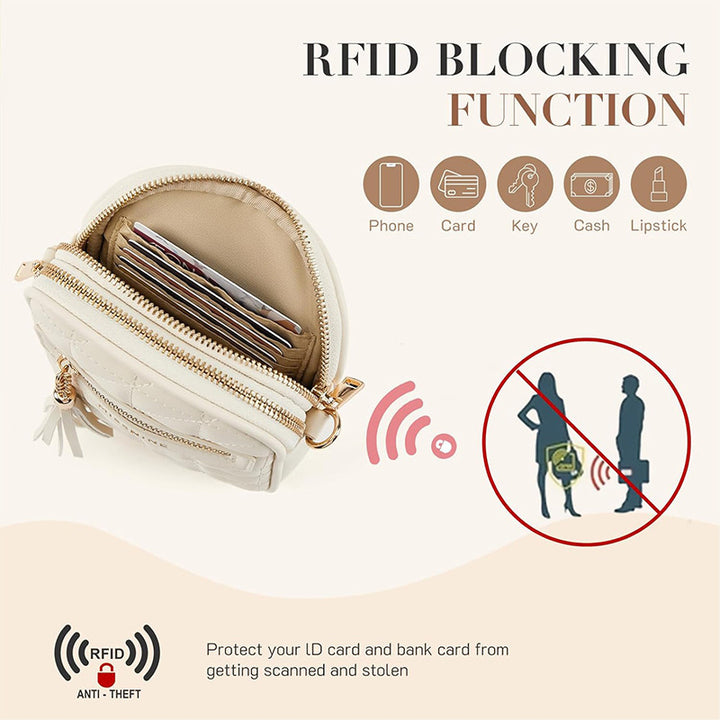 Stylish shoulder bag with quilted design and Kalsten pendant