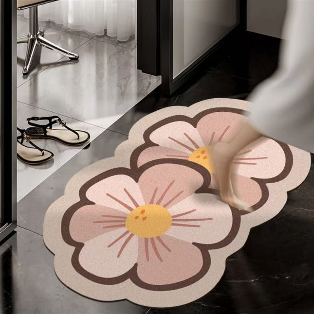 Floral-Shaped Bathroom Mat