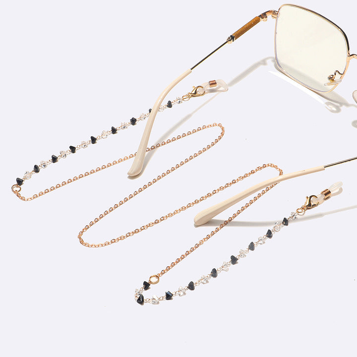 Fashionable Heart-Shaped Beaded Eyewear Chain Kalsten
