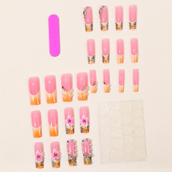 Exotic Floral Nail Art Enhancements Kalsten