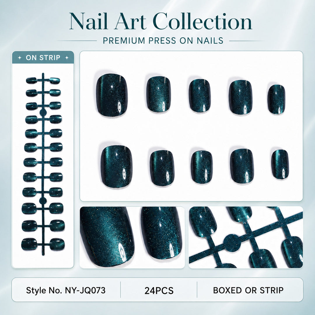 Premium Press-On Nails with Metallic Shine Kalsten